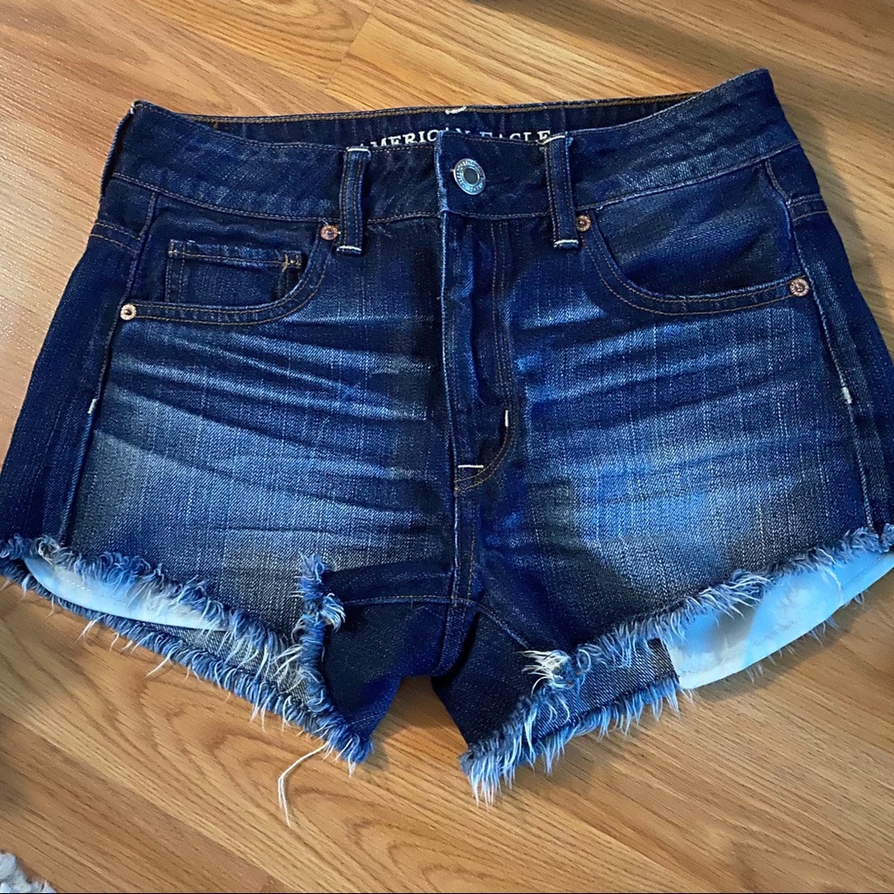 American eagle hi rise festival fringe shortie 4 stretchy